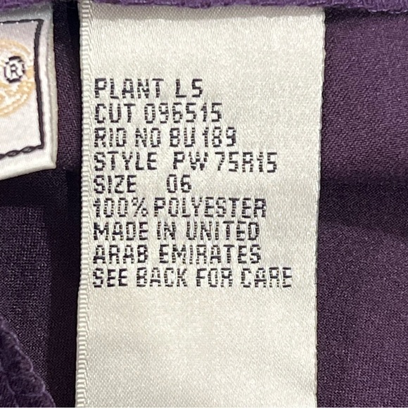 NAPA VALLEY VELVETEEN PETITE‎ WOMEN'S DRESS PANTS - Picture 7 of 9